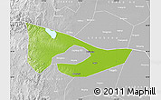 Physical Map of Anyang, lighten, desaturated
