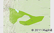 Physical Map of Anyang, lighten