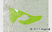 Physical Map of Anyang, lighten, semi-desaturated