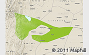 Physical Map of Anyang, shaded relief outside