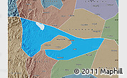 Political Map of Anyang, semi-desaturated