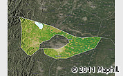 Satellite Map of Anyang, darken, semi-desaturated
