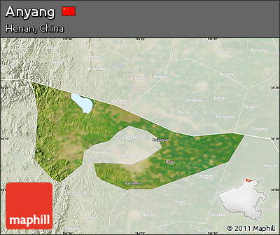 Satellite Map of Anyang, lighten