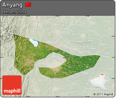 Satellite Map of Anyang, lighten