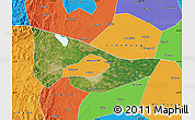 Satellite Map of Anyang, political outside