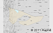 Shaded Relief Map of Anyang, desaturated