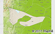 Shaded Relief Map of Anyang, physical outside