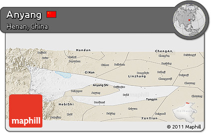 Classic Style Panoramic Map of Anyang