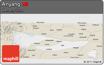 Classic Style Panoramic Map of Anyang