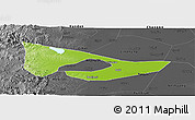 Physical Panoramic Map of Anyang, darken, desaturated