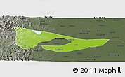 Physical Panoramic Map of Anyang, darken, semi-desaturated