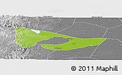 Physical Panoramic Map of Anyang, desaturated