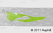 Physical Panoramic Map of Anyang, lighten, desaturated