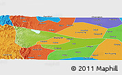 Physical Panoramic Map of Anyang, political outside