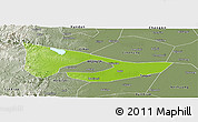 Physical Panoramic Map of Anyang, semi-desaturated