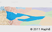 Political Panoramic Map of Anyang, lighten
