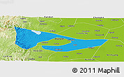 Political Panoramic Map of Anyang, physical outside