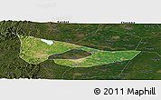 Satellite Panoramic Map of Anyang, darken