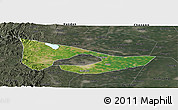 Satellite Panoramic Map of Anyang, darken, semi-desaturated