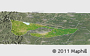 Satellite Panoramic Map of Anyang, semi-desaturated