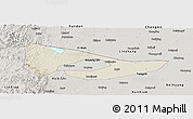 Shaded Relief Panoramic Map of Anyang, semi-desaturated