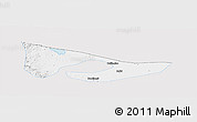 Silver Style Panoramic Map of Anyang, single color outside