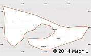 Classic Style Simple Map of Anyang, cropped outside