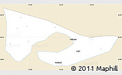 Classic Style Simple Map of Anyang, single color outside