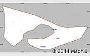 Gray Simple Map of Anyang, cropped outside