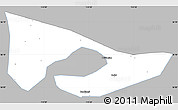 Gray Simple Map of Anyang, single color outside