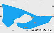 Political Simple Map of Anyang, single color outside