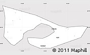 Silver Style Simple Map of Anyang, cropped outside