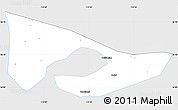 Silver Style Simple Map of Anyang, single color outside