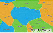 Political 3D Map of Dancheng