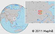 Gray Location Map of Dancheng