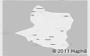 Gray 3D Map of Deng Xian, single color outside