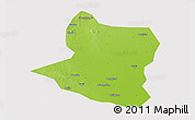 Physical 3D Map of Deng Xian, cropped outside
