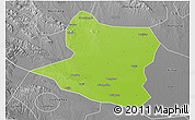 Physical 3D Map of Deng Xian, desaturated