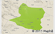 Physical 3D Map of Deng Xian, shaded relief outside