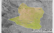 Satellite 3D Map of Deng Xian, desaturated