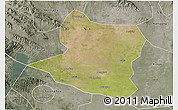 Satellite 3D Map of Deng Xian, semi-desaturated