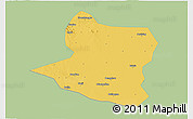 Savanna Style 3D Map of Deng Xian, single color outside
