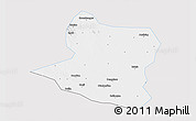 Silver Style 3D Map of Deng Xian, single color outside