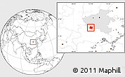 Blank Location Map of Deng Xian, highlighted parent region