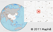 Gray Location Map of Deng Xian, highlighted country