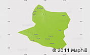 Physical Map of Deng Xian, cropped outside