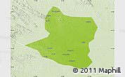 Physical Map of Deng Xian, lighten