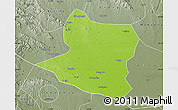 Physical Map of Deng Xian, semi-desaturated