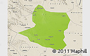 Physical Map of Deng Xian, shaded relief outside