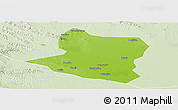 Physical Panoramic Map of Deng Xian, lighten